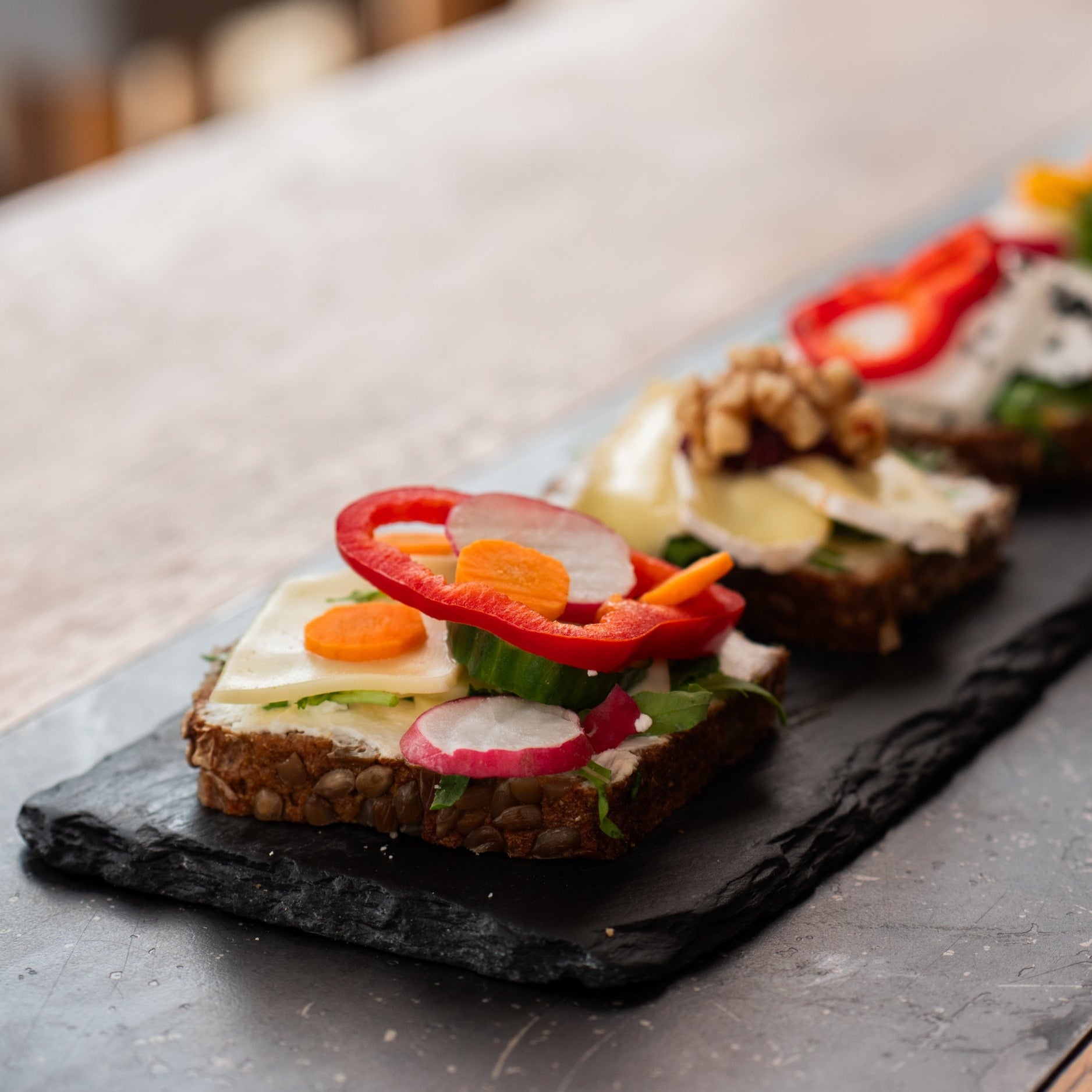 Belegtes Brot Gemüse