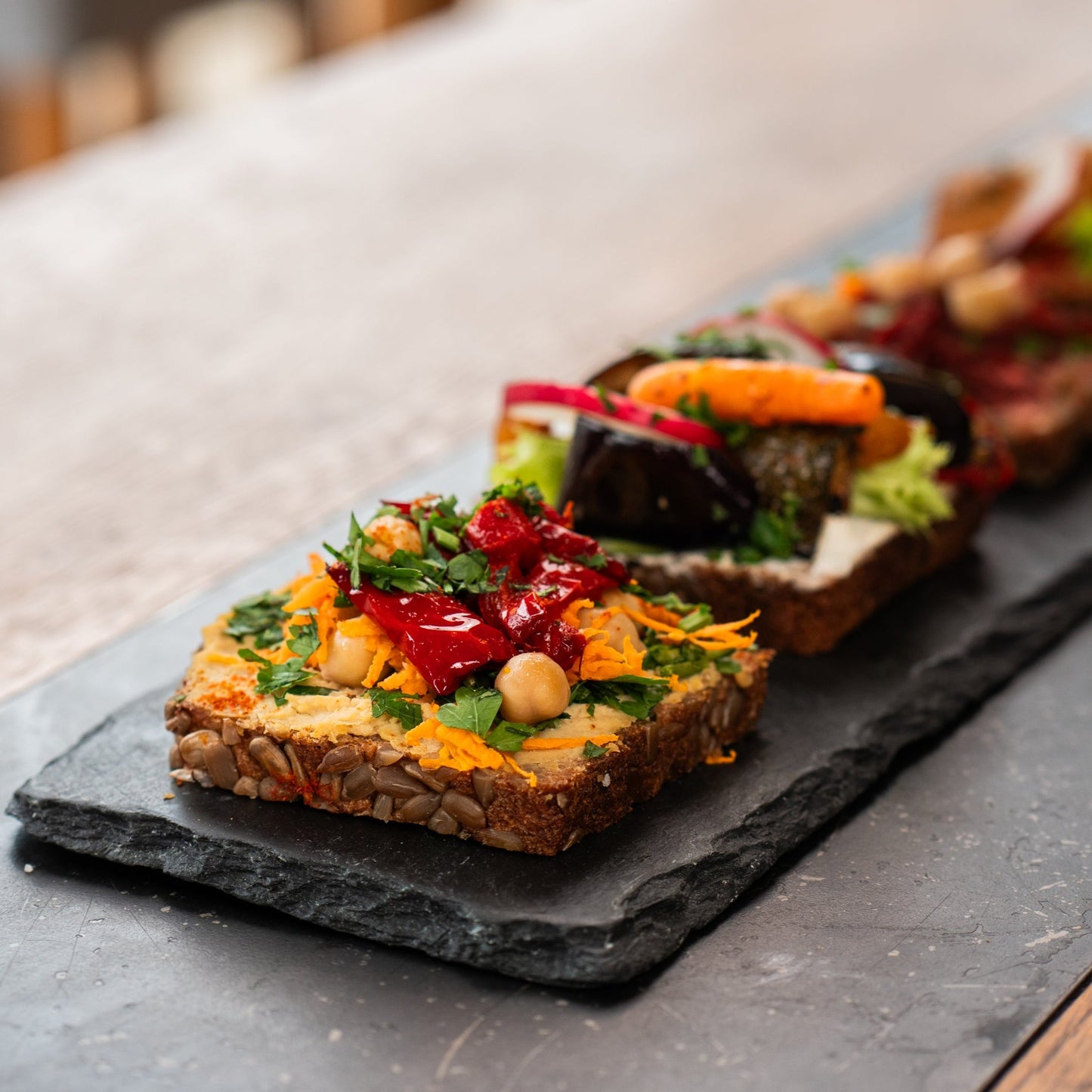 Belegtes Brot Kiechererbsen