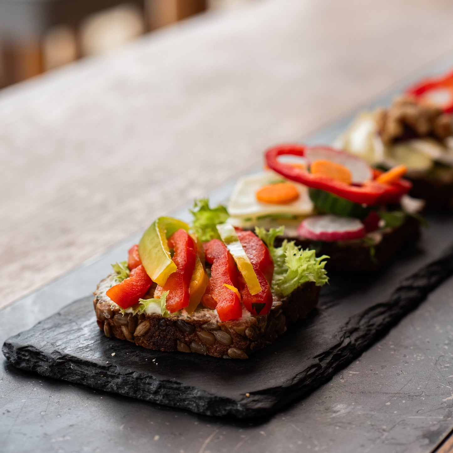 Belegtes Brot Paprika