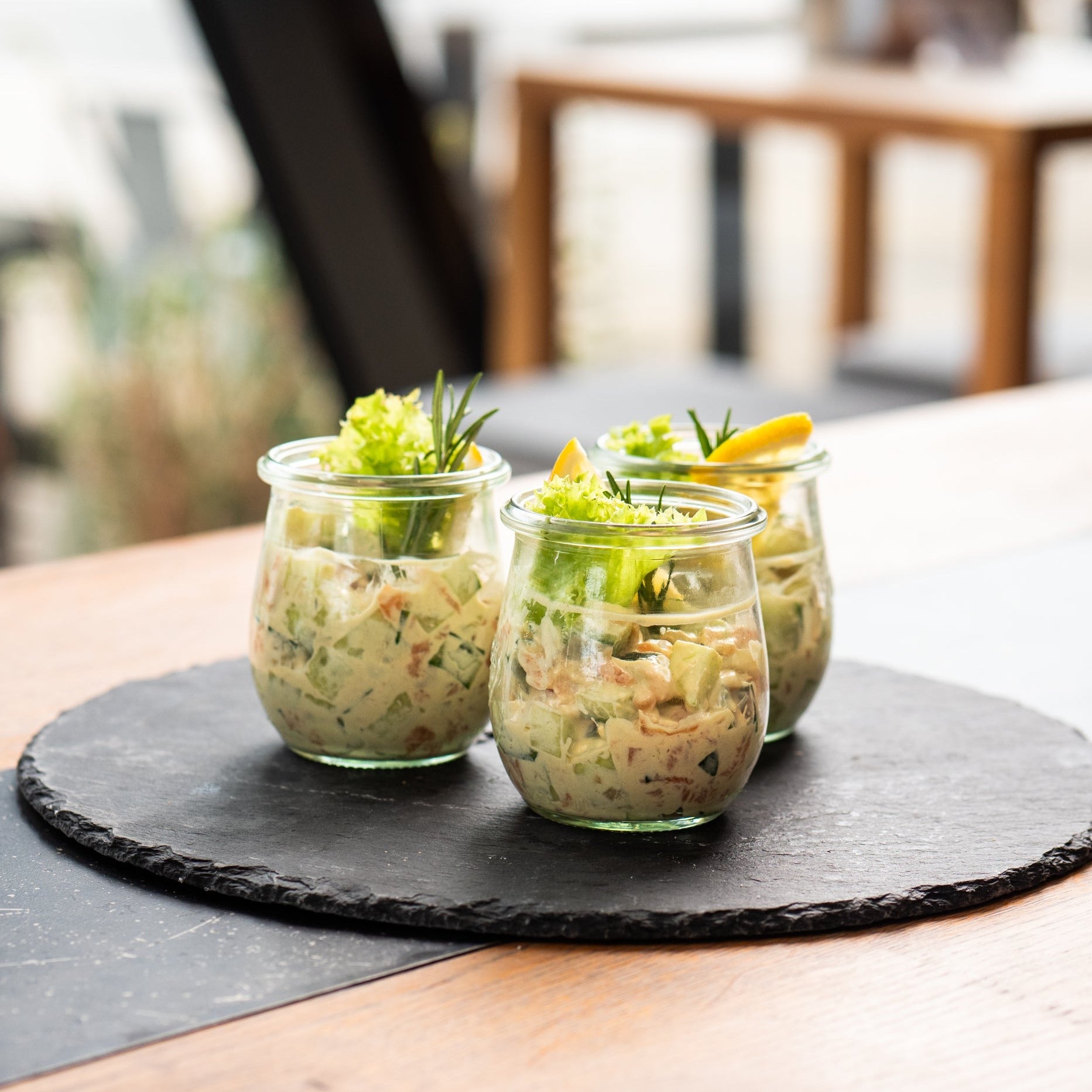 Pikantes Glas Katroffel Fisch Salat