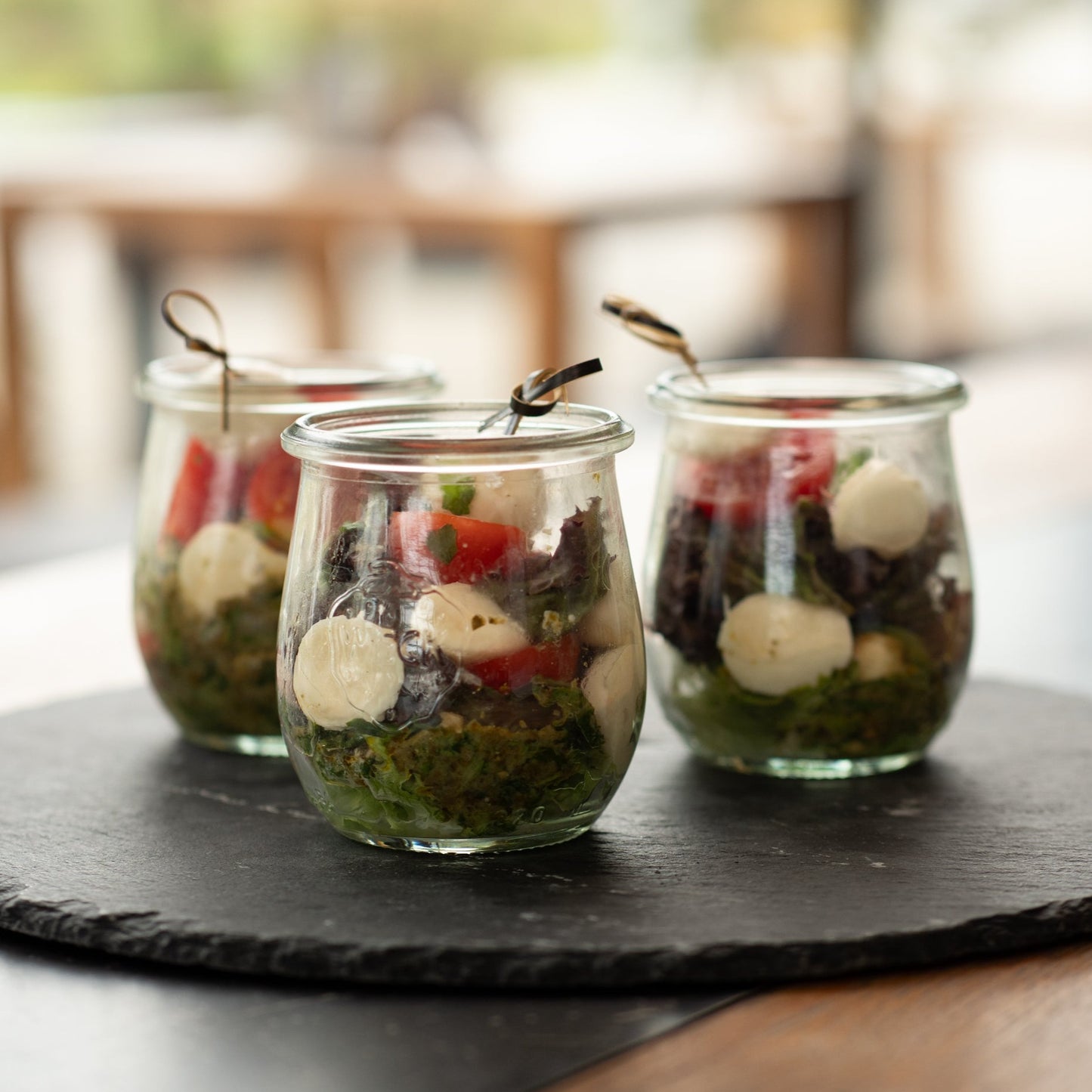 Pikantes Glas Mozzarella